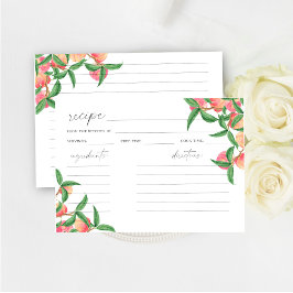 Persikor med vattenfärg - receptkort