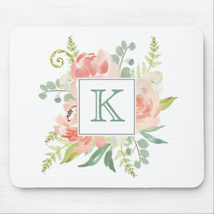 Persikor och Blommigt av Cream Watercolor med Mono Musmatta