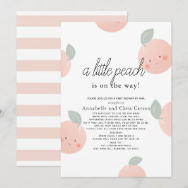 Persikor och Cream Cute Kawaii Baby Shower by Mail Inbjudningar