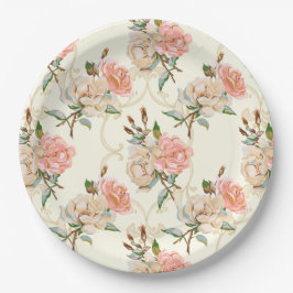 Persikor och Cream Pappra Tallrikar