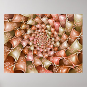 Persikor och Cream Spiral Poster