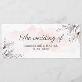 Persikor- och grått-blommigtens blommar bröllop på meny