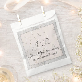 Persikor och Grått Marble-Monogram