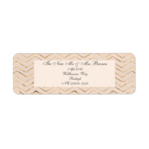 Persikor och Guld Chevron-Returadress