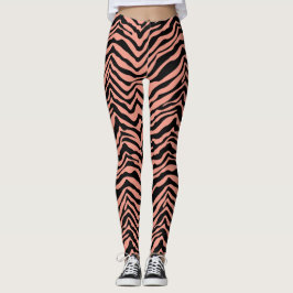 Persikor och kanadensiska Mönster Leggings