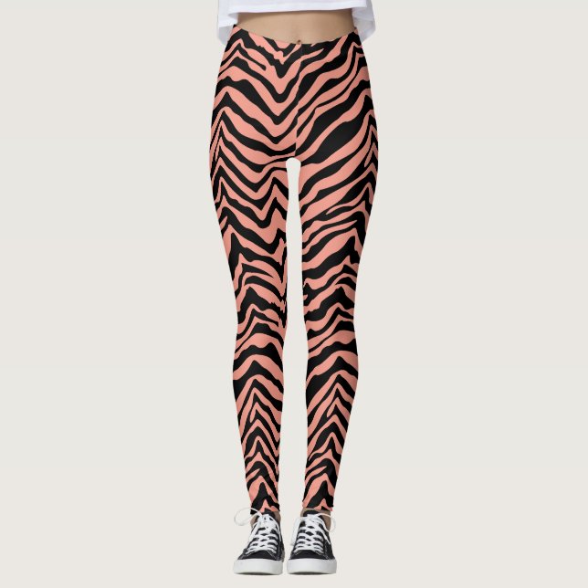 Persikor och kanadensiska Mönster Leggings (Framsida)