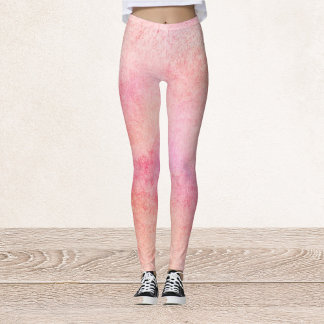 Persikor och Rosa Abstrakt Leggings