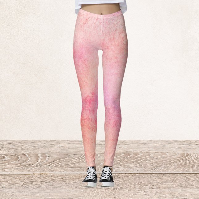 Persikor och Rosa Abstrakt Leggings (Skapare uppladdad)
