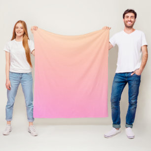 Persikor- och rosa-övertoning fleecefilt