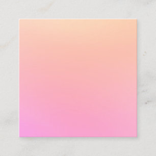 Persikor- och rosa-övertoning fyrkantigt visitkort
