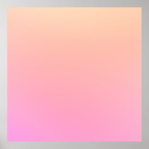Persikor- och rosa-övertoning poster