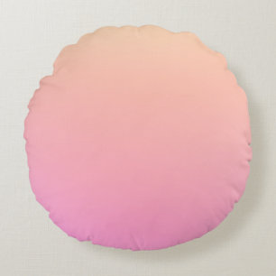Persikor- och rosa-övertoning rund kudde