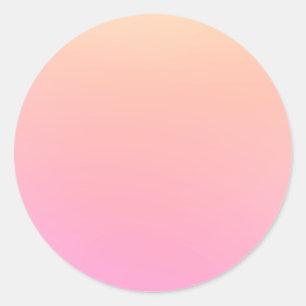 Persikor- och rosa-övertoning runt klistermärke