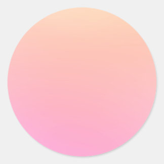 Persikor- och rosa-övertoning runt klistermärke