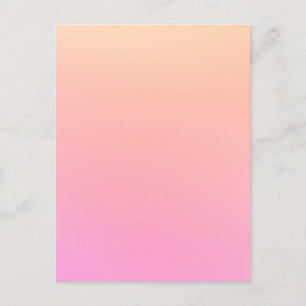 Persikor- och rosa-övertoning vykort