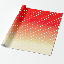 persikor och rött presentpapper