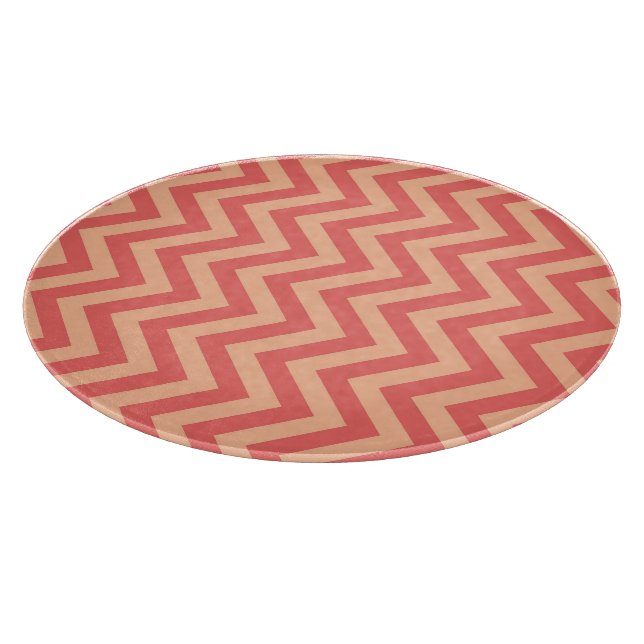Persikor och tranberry Chevron (Hörn)