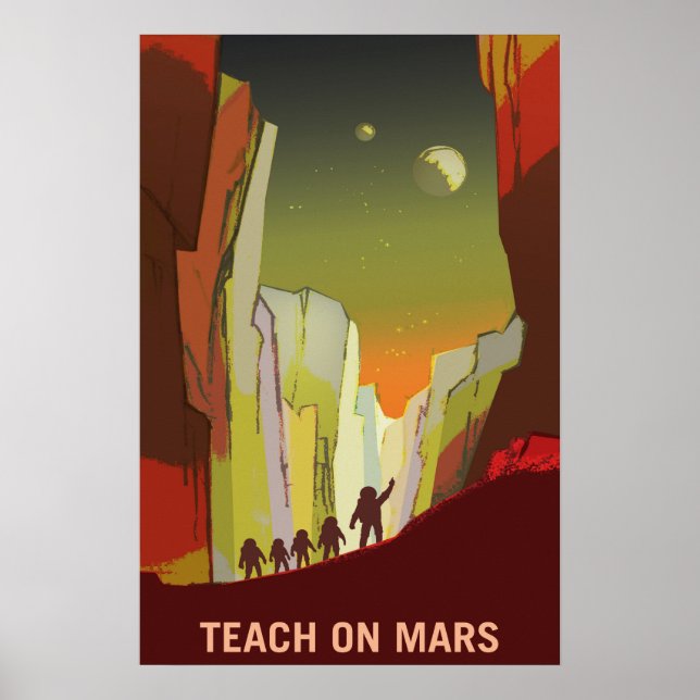 Persikor på Mars och dess Måne Poster (Framsidan)