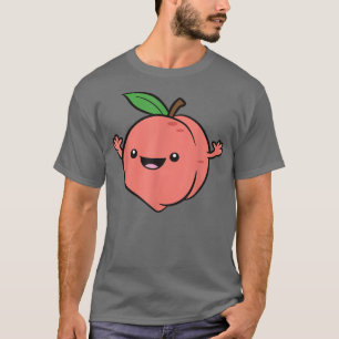 Persikor Peach Kawaii Cute Peach Fruit Kärlek T Shirt