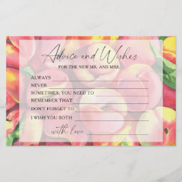 Persikor - råd och önskemål möhippa brevpapper