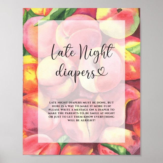 Persikor - Sent nattblöjspel Poster (Framsidan)