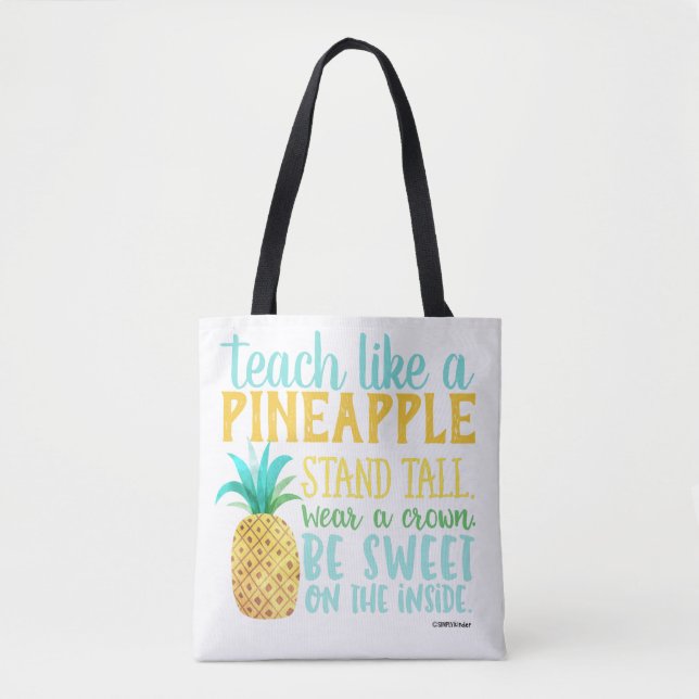 Persikor som ananas-bag tygkasse (Framsida)