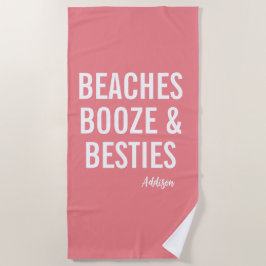 Persikor Sprit & Besties Coral Beach Towel