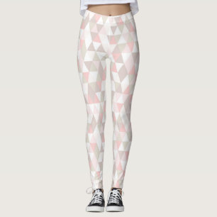 Persikor/Tan triangel Geometric Women Leggings