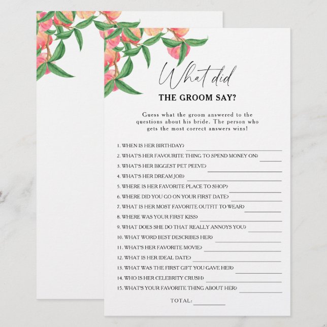 Persikor - Vad sa möhippa-spel? (Fram/baksida)