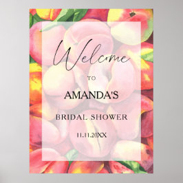 Persikor - välkomsttecken för möhippa poster