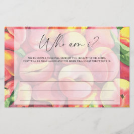 Persikor - Vem är jag möhippa-spel? Brevpapper