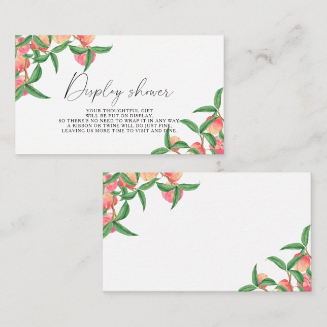 Persikor - Visning dusch Tilläggskort (Fram/baksida)