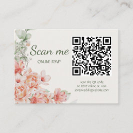 Persikoron och Salvia Grön Romantisk Blomsterträdg Tilläggskort