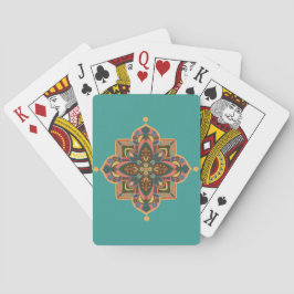 Persikorondell med grön bakgrund casinokort
