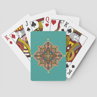 Persikorondell med grön bakgrund casinokort