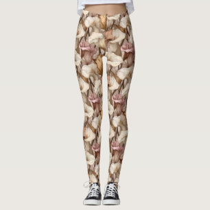 Persikorörelse Callaliljor Estetiska presenter för Leggings