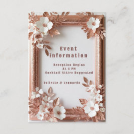 💍 Persikorosor Roséguld Bröllopsdekor för Vår 💐 Tilläggskort