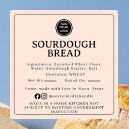 Persikorv Sourdough Ingrediensats Klistermärke