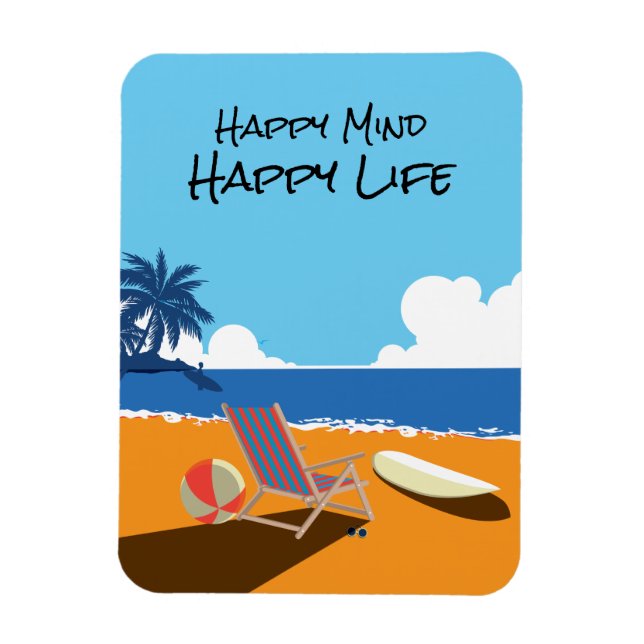 Persikoscen, Surfa board, stol, hav Magnet (Vertikal)