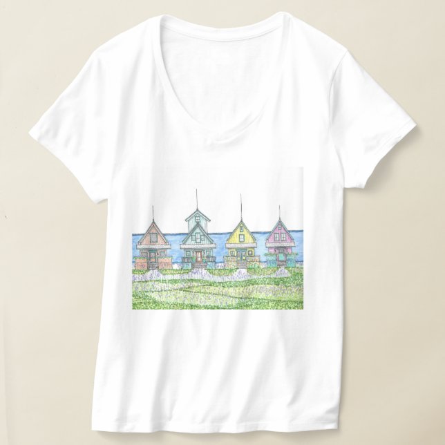 Persikoshack Life 1; Tshirt; Vnacke; blå T Shirt (Laydown)