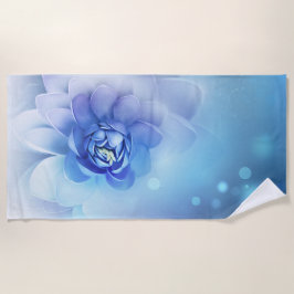 Persikoshandduk - Blå blomma