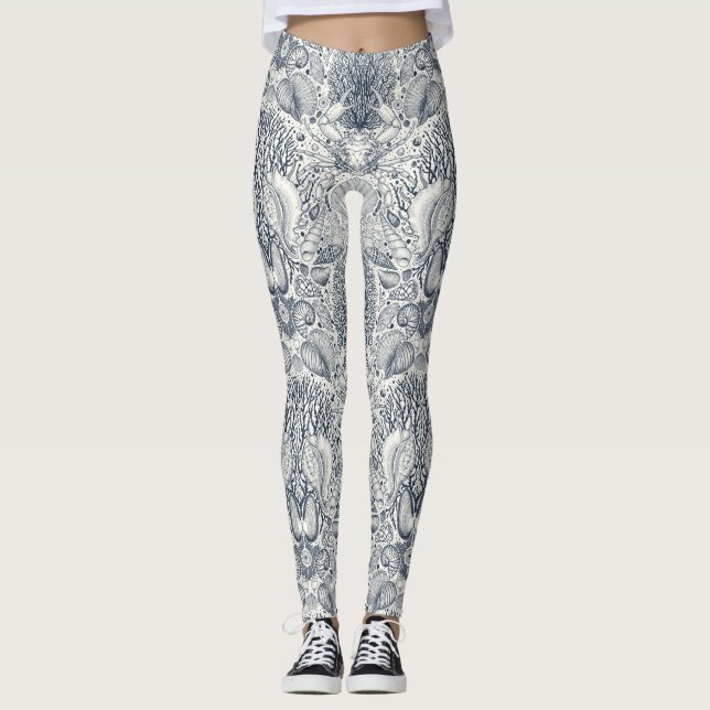 Persikoskatter, siashells, krabba, koraller och al leggings (Framsida)