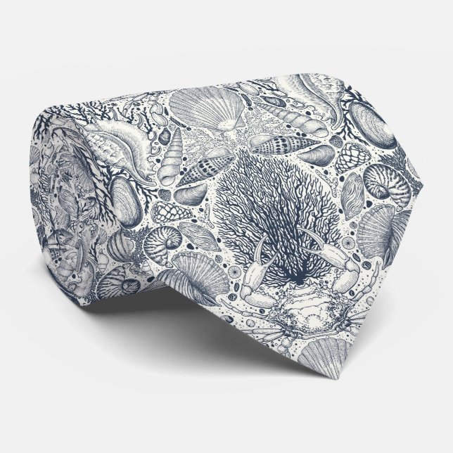 Persikoskatter, siashells, krabba, koraller och al slips (Rullad)