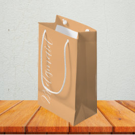 Persikoskript med stilstil Bröllop Bridesmaid