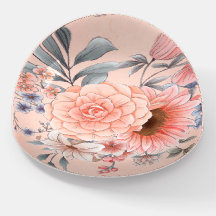 Persikosolros med Dahlia och Blue Sage