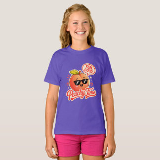 Persikotid Söt Flickor T-Shirt