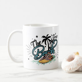 Persikotid, surfning på stranden kaffemugg