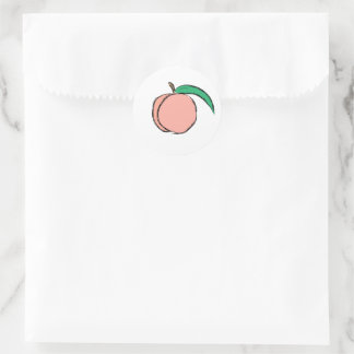 Persikotikett: Persikoetikett, Persikofärgat Party Runt Klistermärke