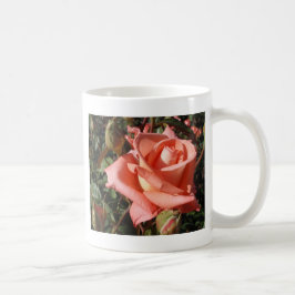 Persikrosa ros kaffemugg