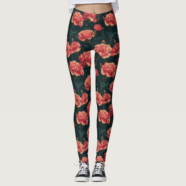 Persiktyngdlyft Nejlikfantasi Bröllopspresent Leggings (Framsida)